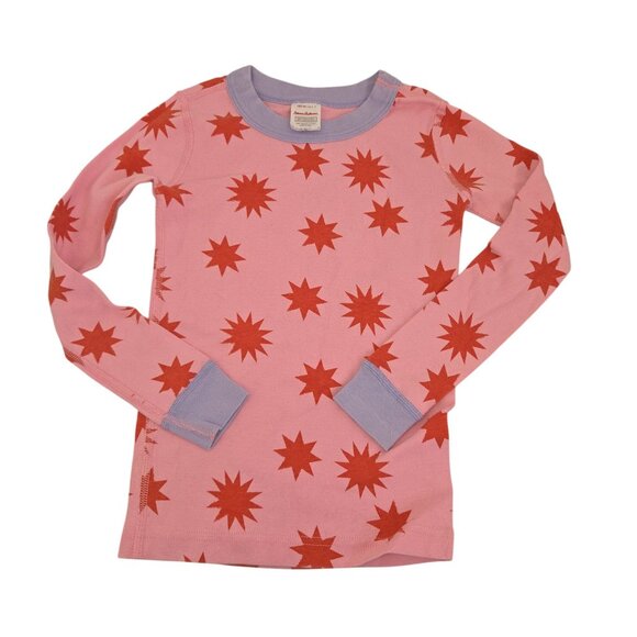 Hanna Andersson Girl 6/7 Pajamas Set Star Print Pink & Red 4150 - Picture 2 of 12